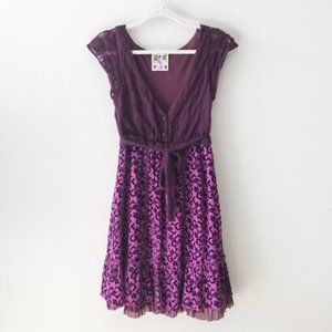 Free People Purple Boho Woven Dress